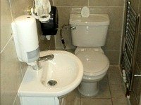 All rooms have private bathrooms A typical bathroom at Jims Guest House